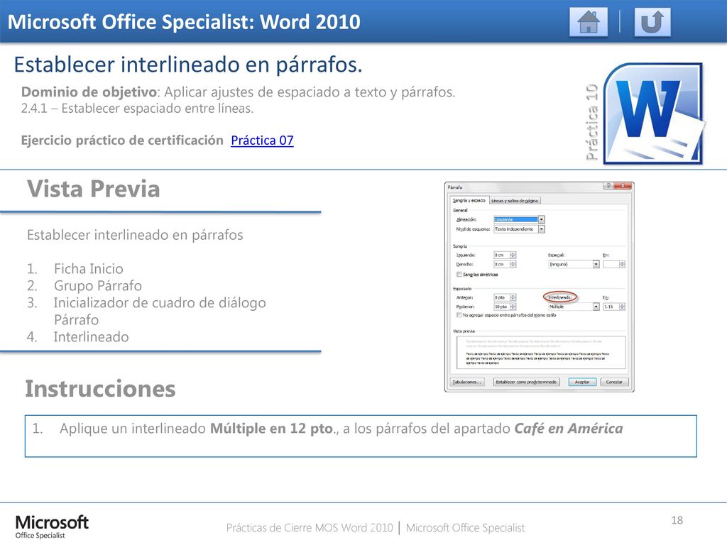 Prácticas de Cierre MOS Word 2010 │ Microsoft Office Specialist