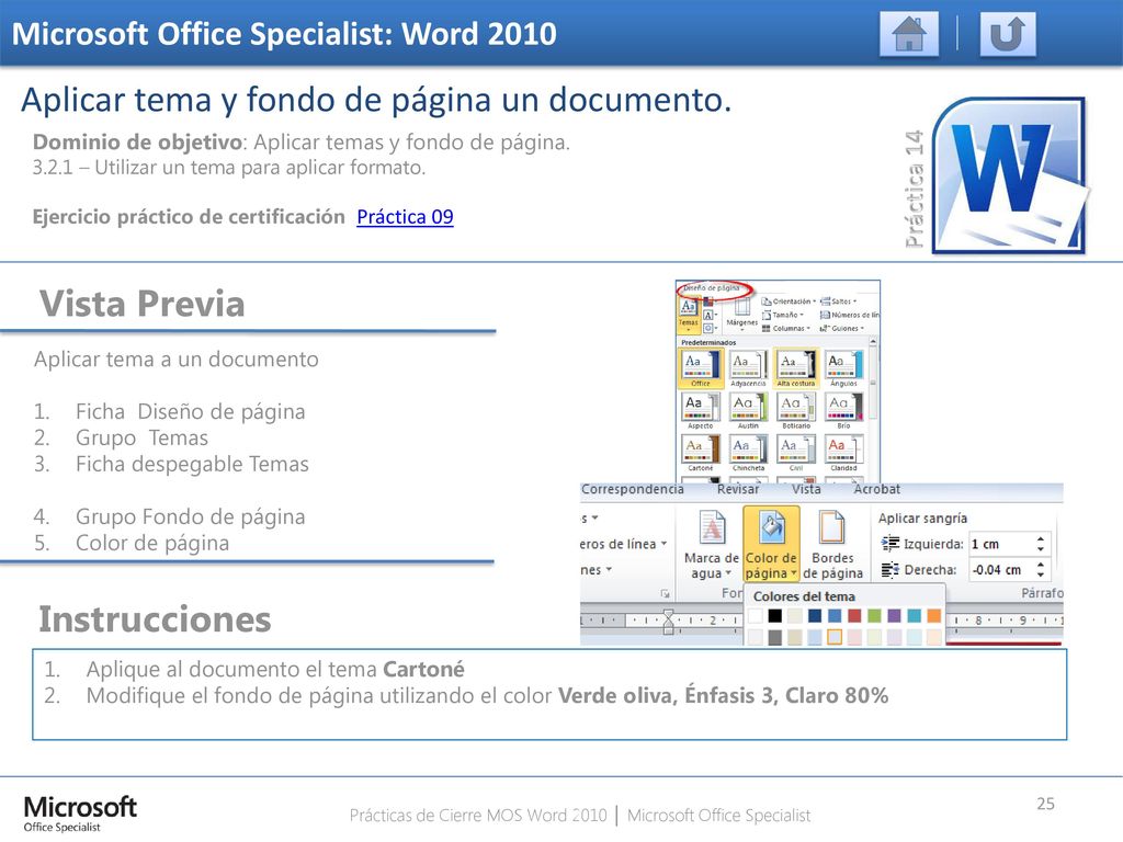 Prácticas de Cierre MOS Word 2010 │ Microsoft Office Specialist