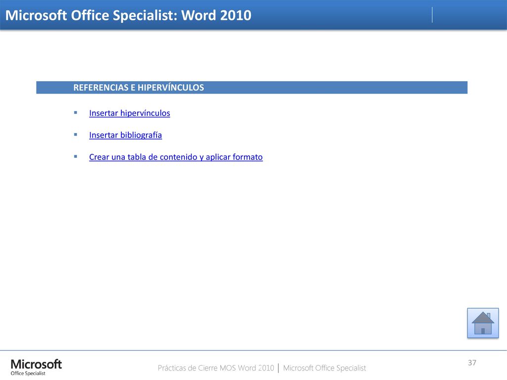 Prácticas de Cierre MOS Word 2010 │ Microsoft Office Specialist