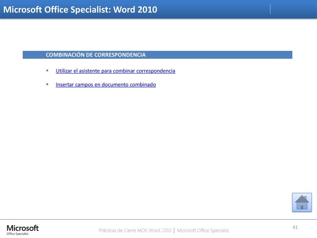 Prácticas de Cierre MOS Word 2010 │ Microsoft Office Specialist