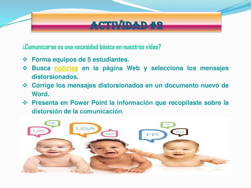 Actividad #2 ¿Comunicarse es una necesidad básica en nuestras vidas