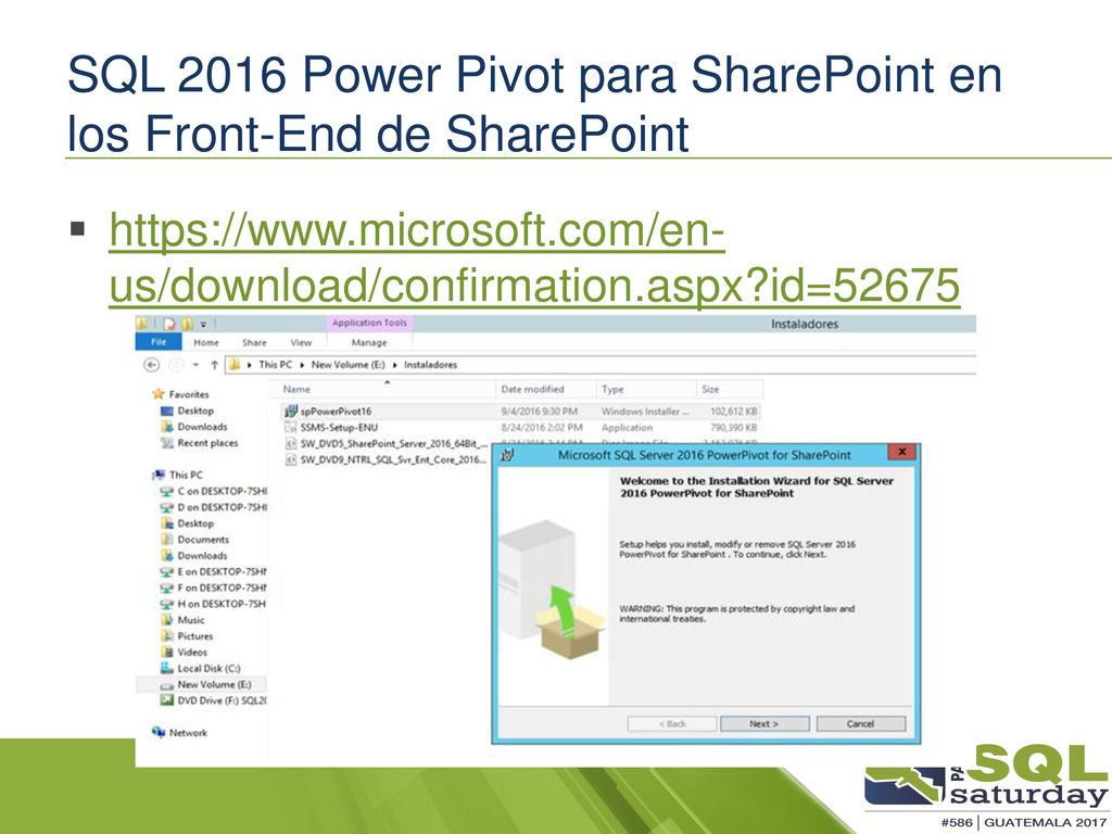 SQL 2016 Power Pivot para SharePoint en los Front-End de SharePoint