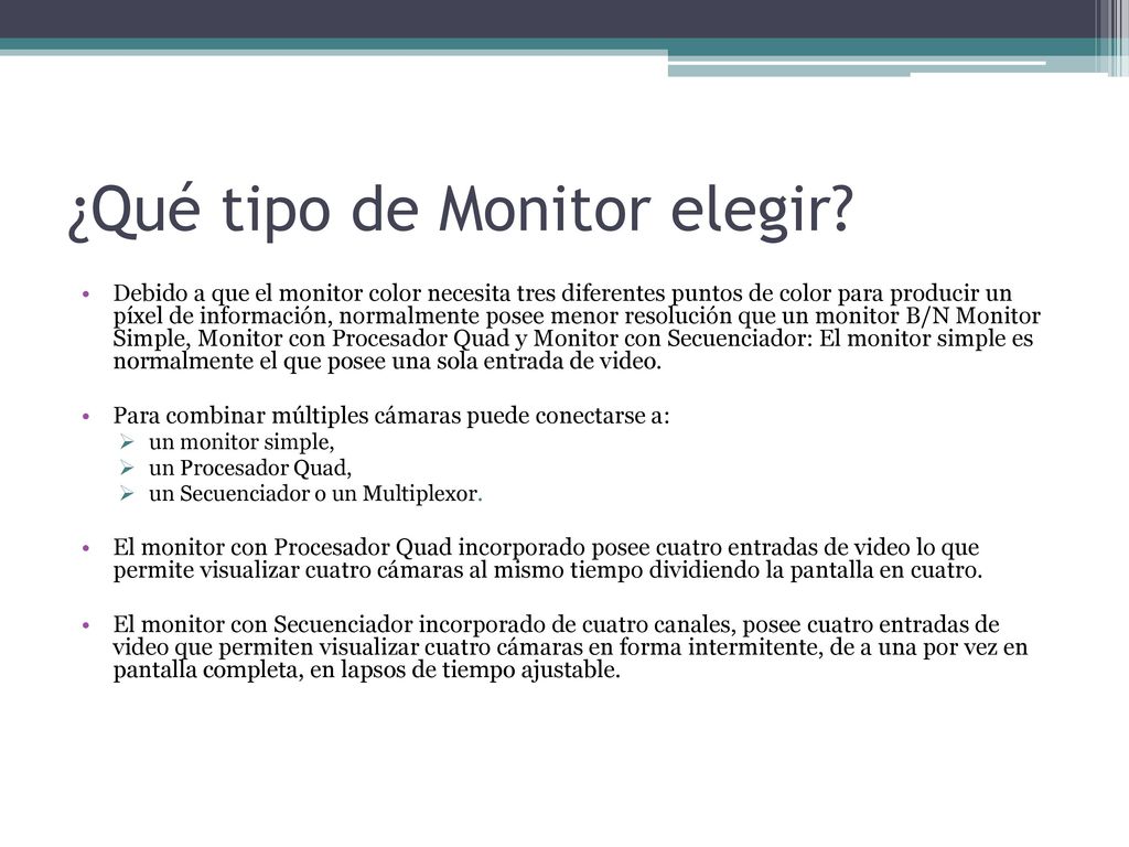 ¿Qué tipo de Monitor elegir