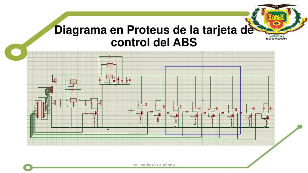 Diagrama en Proteus de la tarjeta de control del ABS