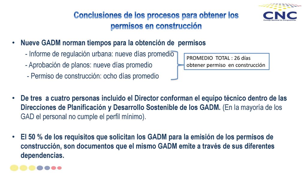 Conclusiones de los procesos para obtener los permisos en construcción