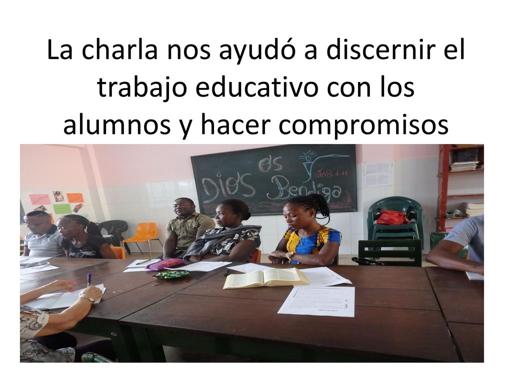 La charla nos ayudó a discernir el trabajo educativo con los alumnos y hacer compromisos