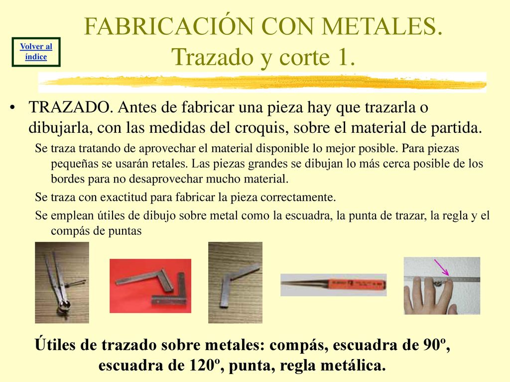 FABRICACIÓN CON METALES. Trazado y corte 1.