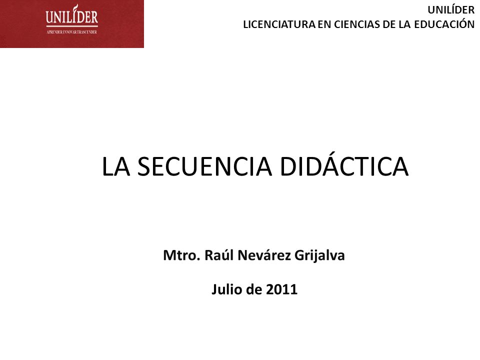 LA SECUENCIA DIDÁCTICA