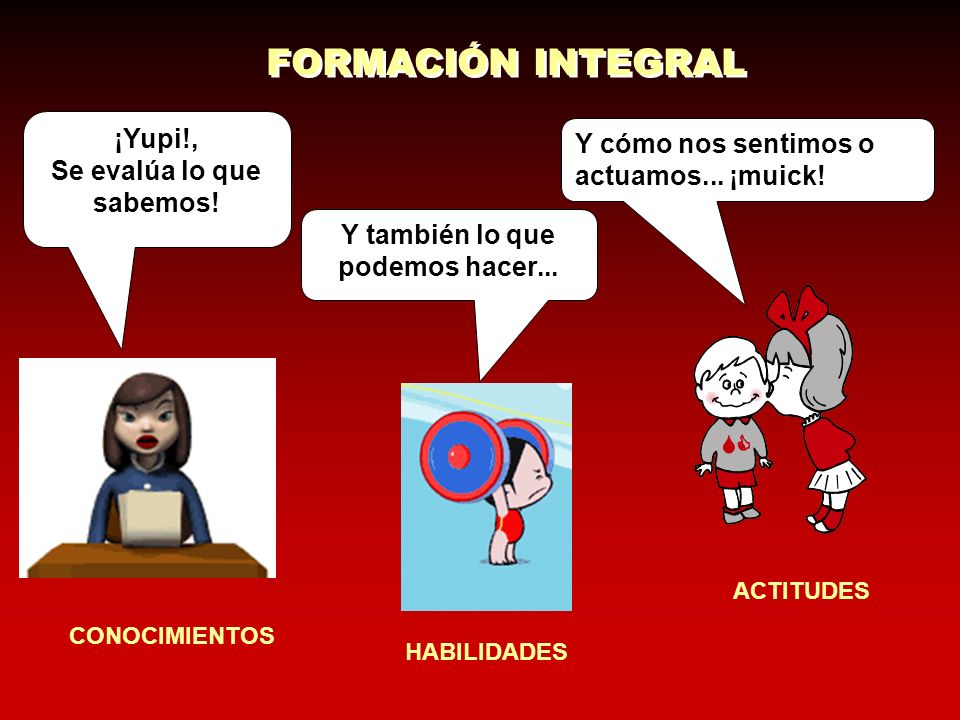 Se evalúa lo que sabemos! Y también lo que podemos hacer...