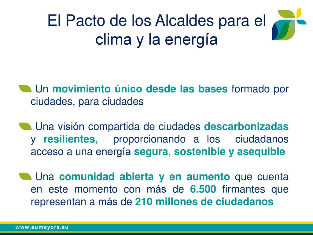 El Pacto de los Alcaldes para el clima y la energía