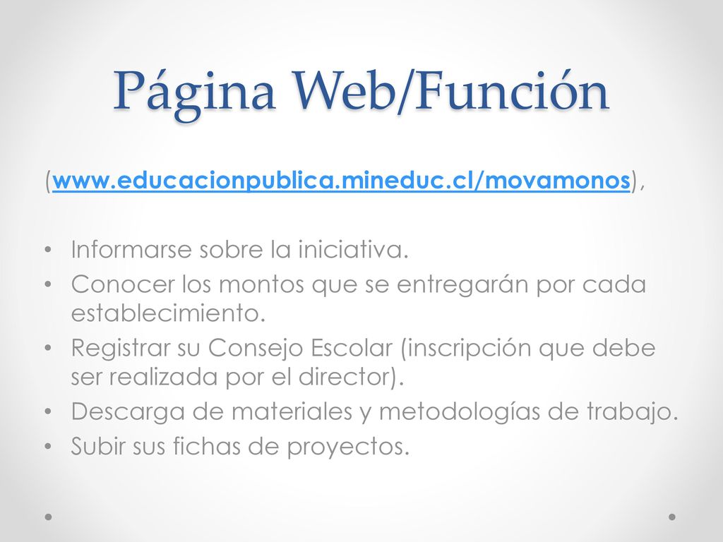 Página Web/Función (