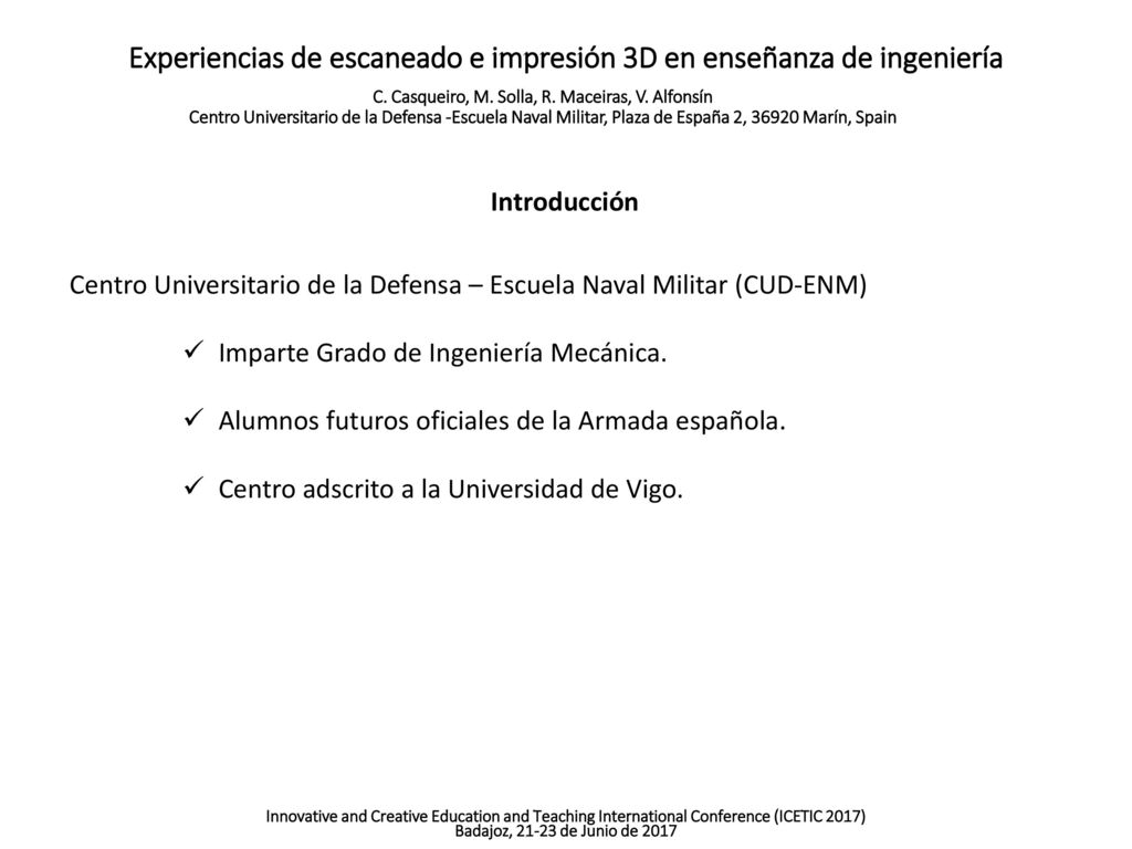 Experiencias de escaneado e impresión 3D en enseñanza de ingeniería