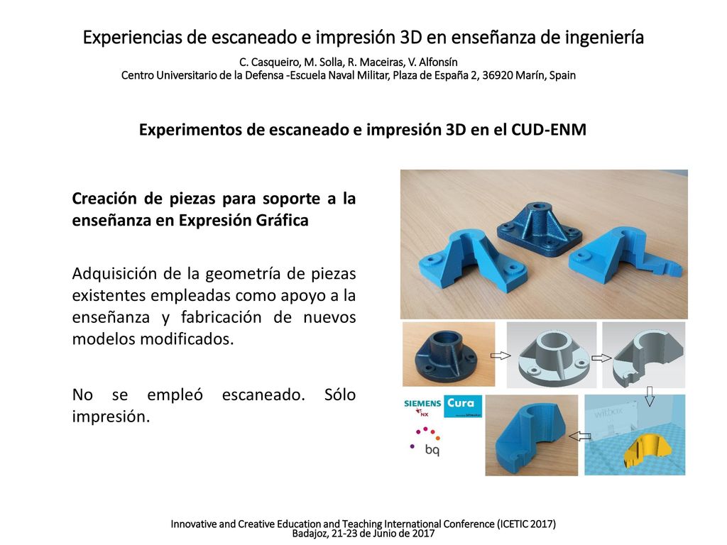 Experiencias de escaneado e impresión 3D en enseñanza de ingeniería