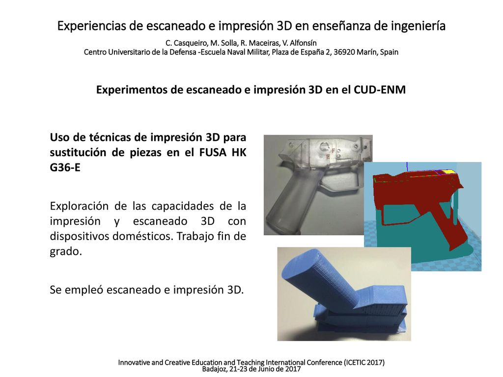 Experiencias de escaneado e impresión 3D en enseñanza de ingeniería