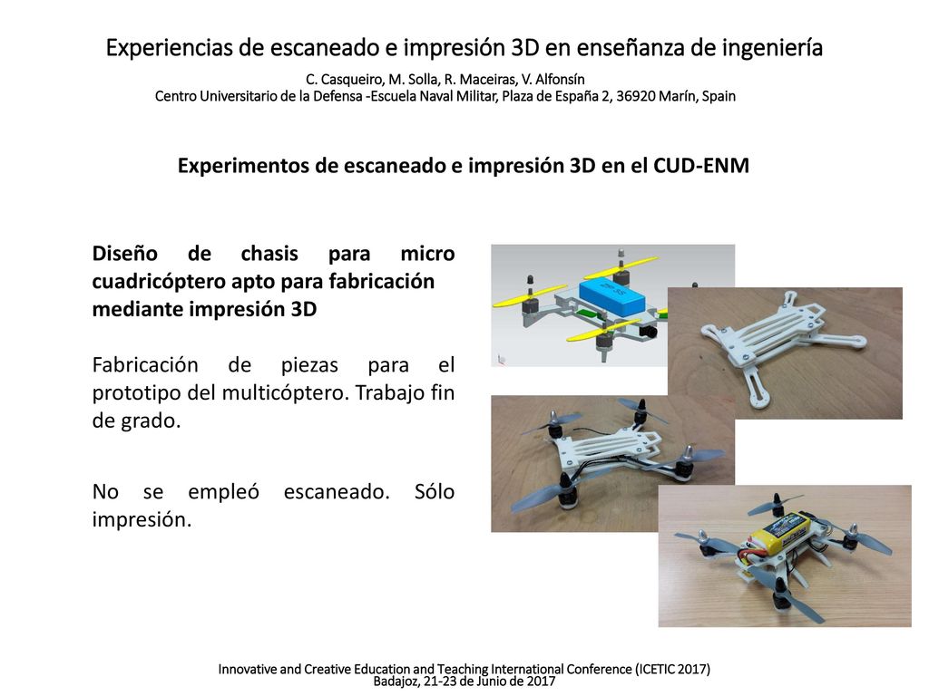 Experiencias de escaneado e impresión 3D en enseñanza de ingeniería