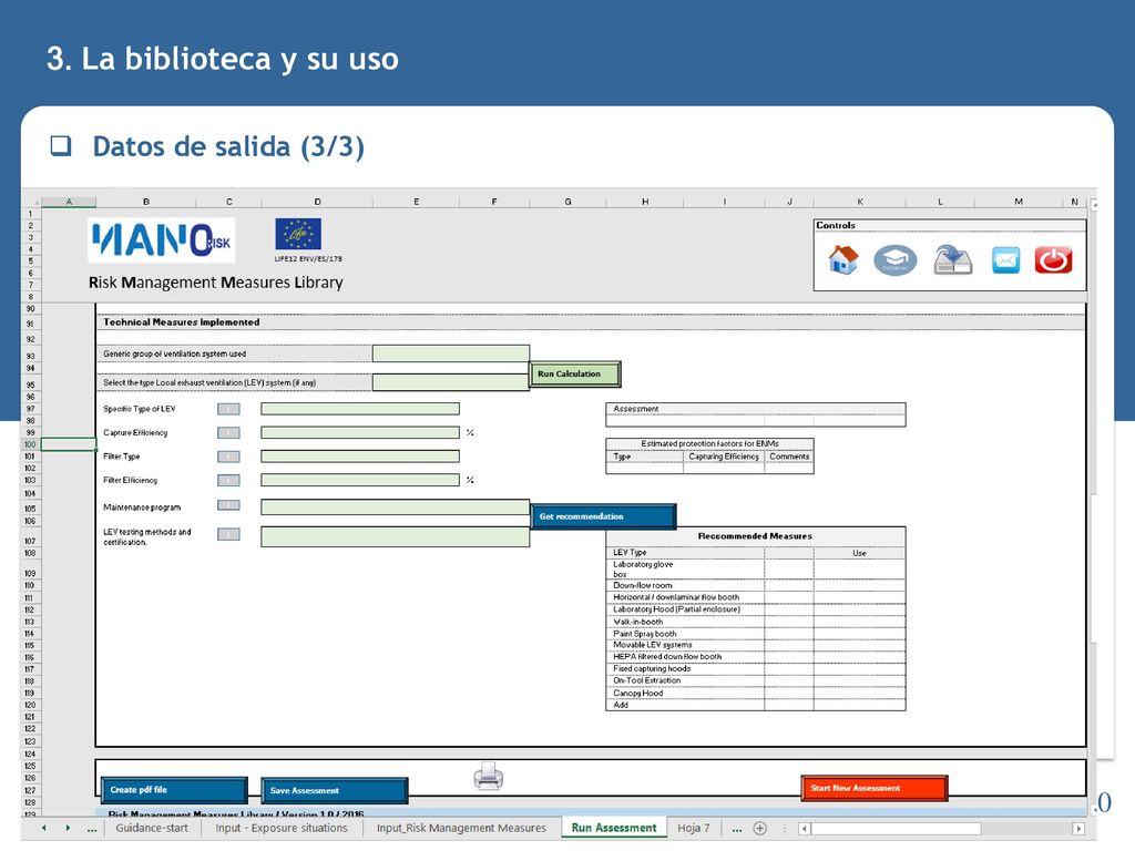 3. La biblioteca y su uso Datos de salida (3/3)