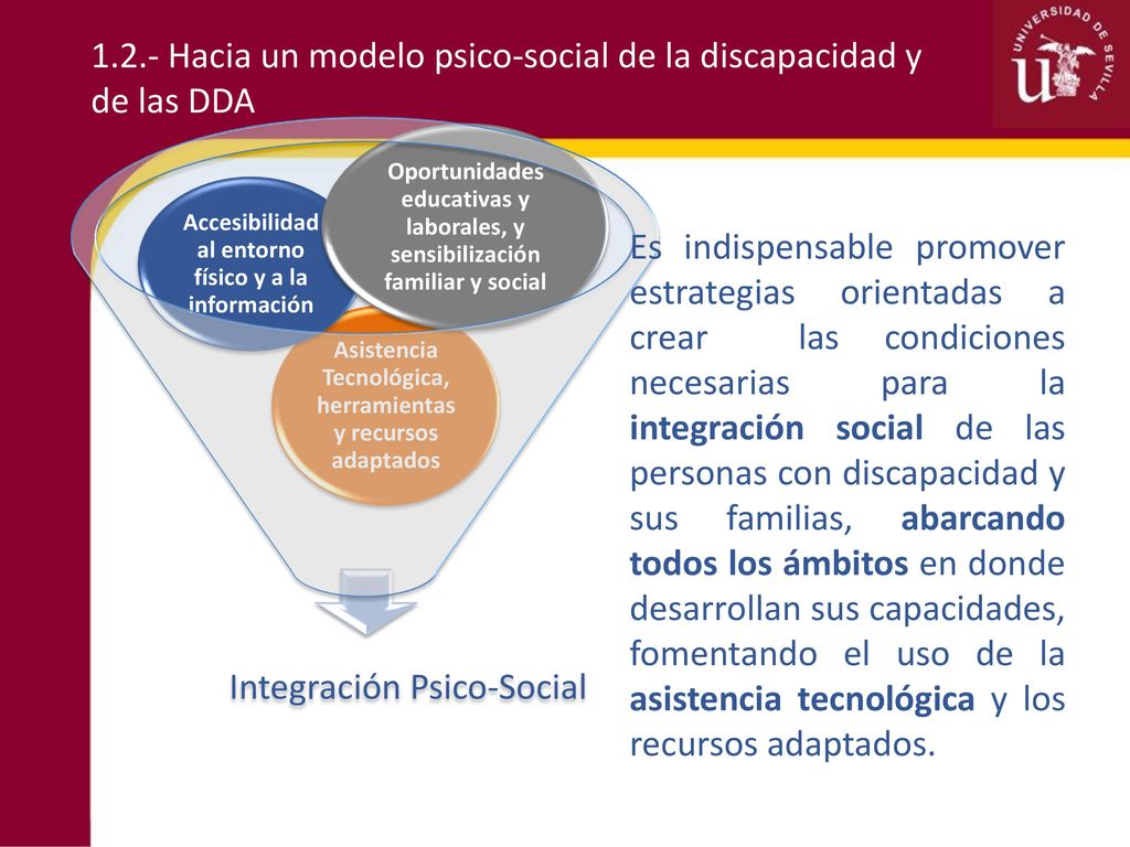 1.2.- Hacia un modelo psico-social de la discapacidad y de las DDA