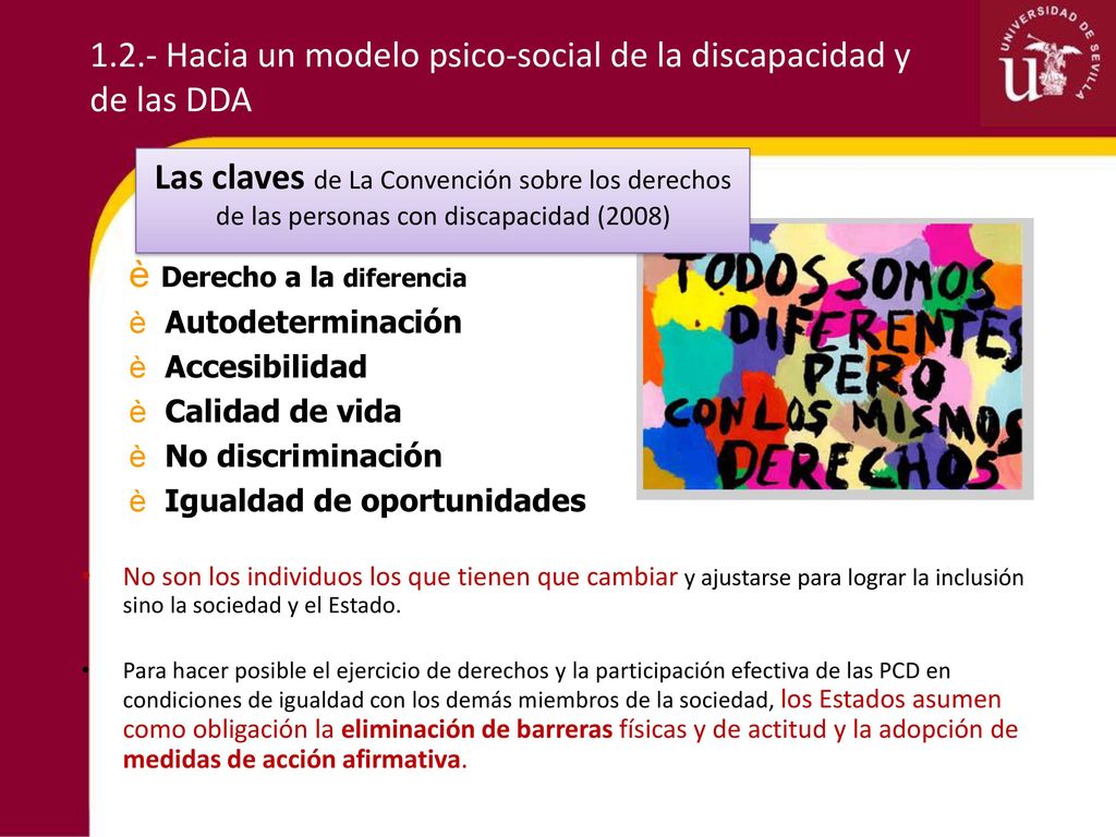 1.2.- Hacia un modelo psico-social de la discapacidad y de las DDA