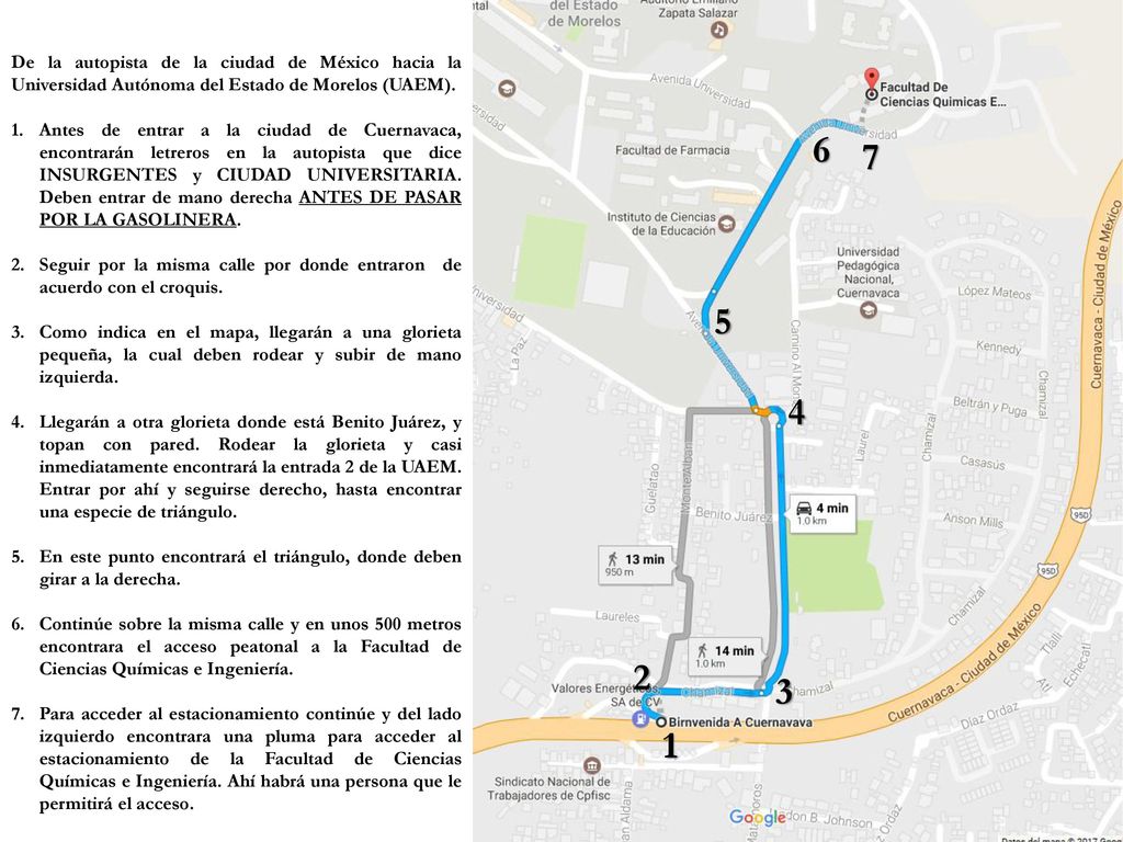 De la autopista de la ciudad de México hacia la Universidad Autónoma del Estado de Morelos (UAEM).