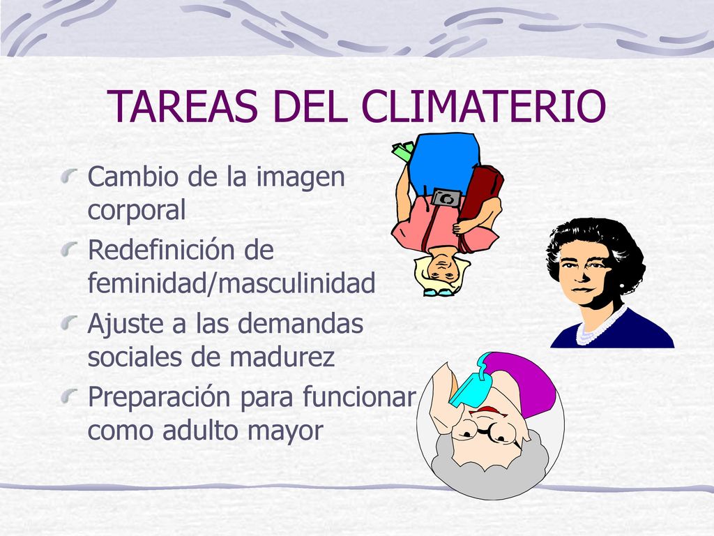 TAREAS DEL CLIMATERIO Cambio de la imagen corporal