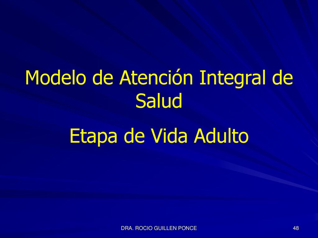 Modelo de Atención Integral de Salud Etapa de Vida Adulto