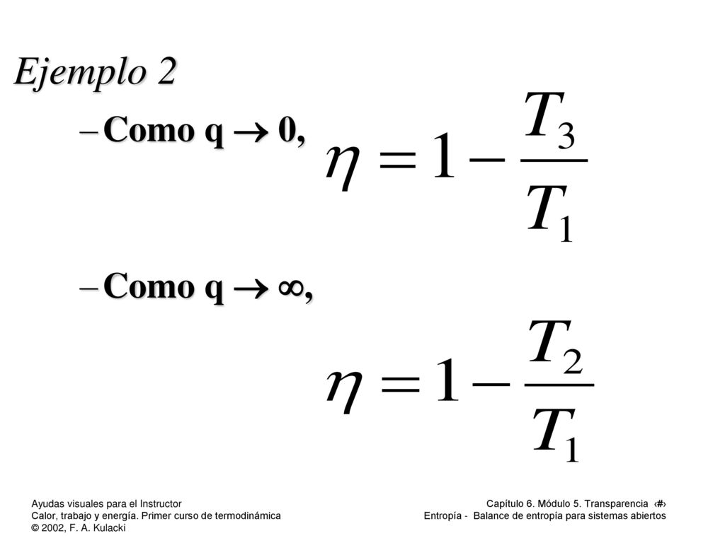 Ejemplo 2 Como q  0, Como q  ,