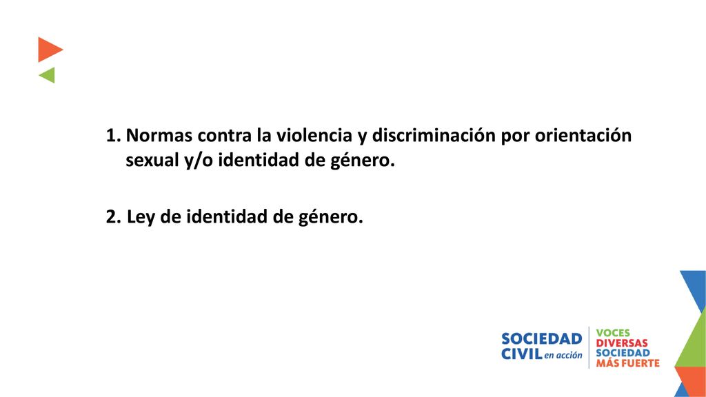 Normas contra la violencia y discriminación por orientación sexual y/o identidad de género.