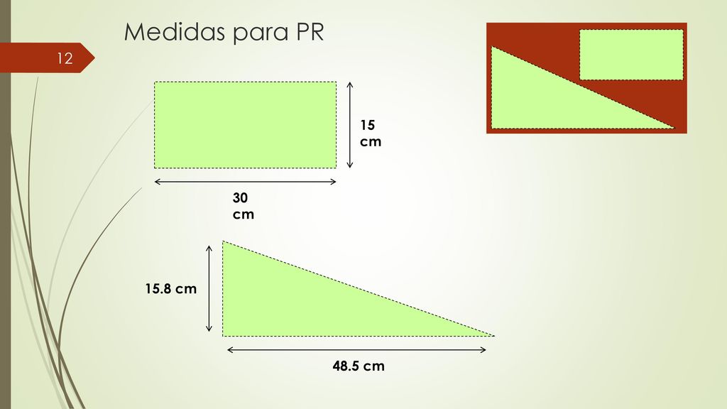 Medidas para PR 15 cm 30 cm 15.8 cm 48.5 cm
