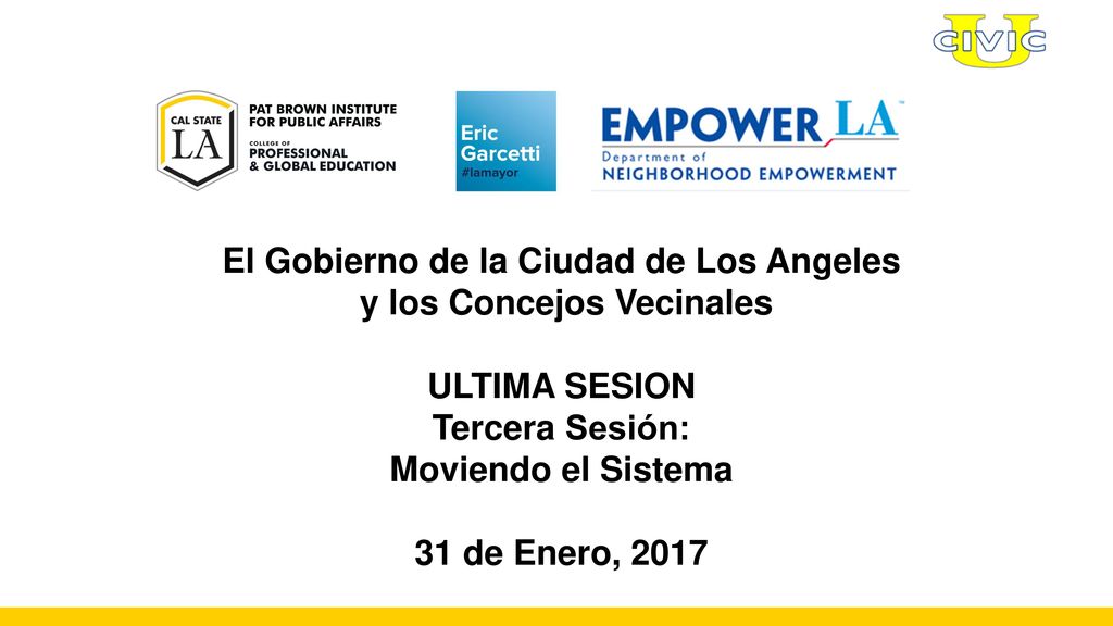 El Gobierno de la Ciudad de Los Angeles y los Concejos Vecinales