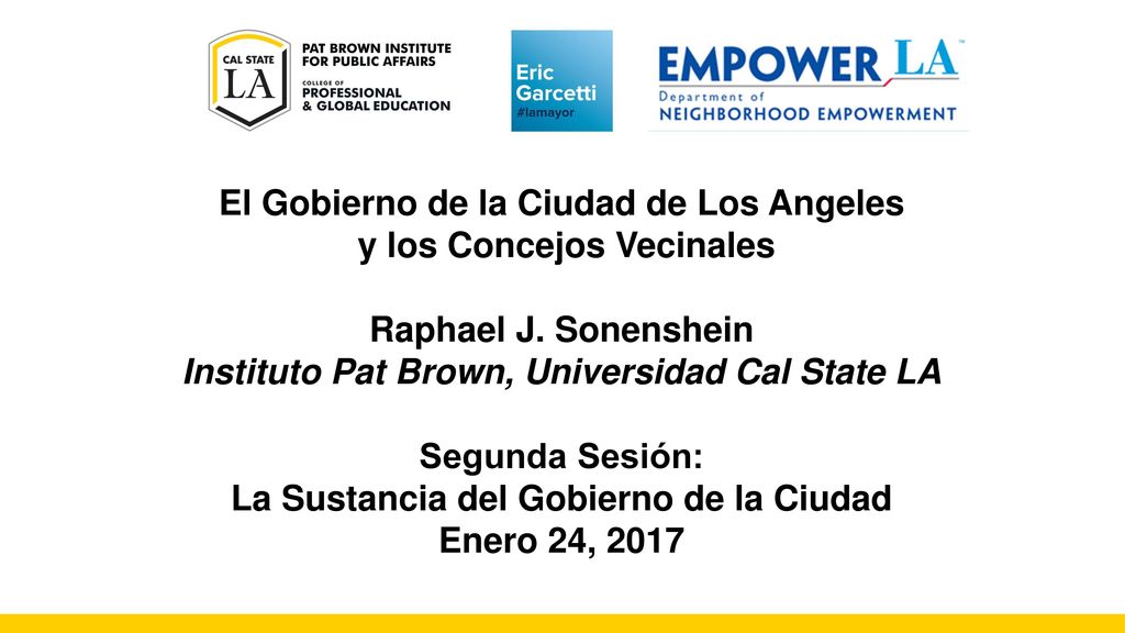 El Gobierno de la Ciudad de Los Angeles y los Concejos Vecinales