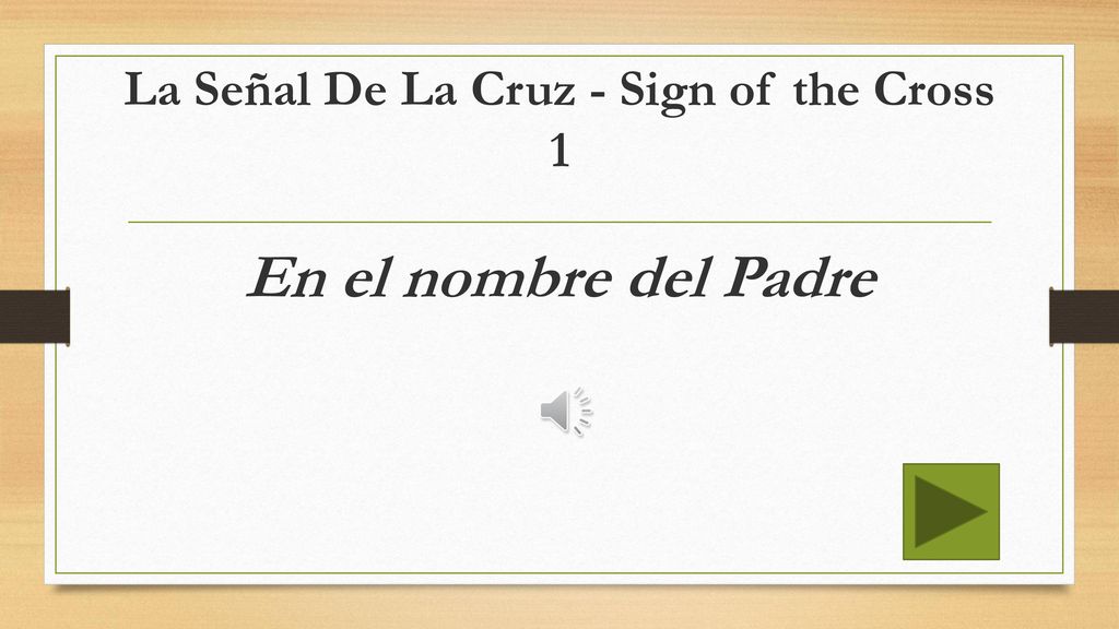 La Señal De La Cruz - Sign of the Cross 1