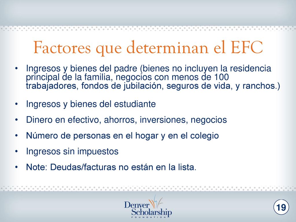 FAFSA 2 EFC Cost of Attendance = Financial Need Financial Aid Award