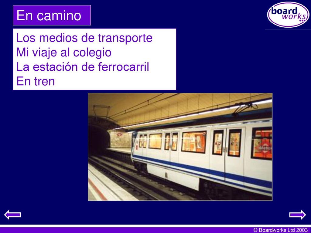 En camino Los medios de transporte Mi viaje al colegio