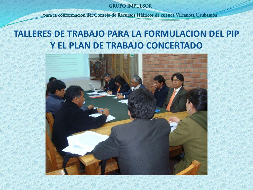 GRUPO IMPULSOR para la conformación del Consejo de Recursos Hídricos de cuenca Vilcanota Urubamba