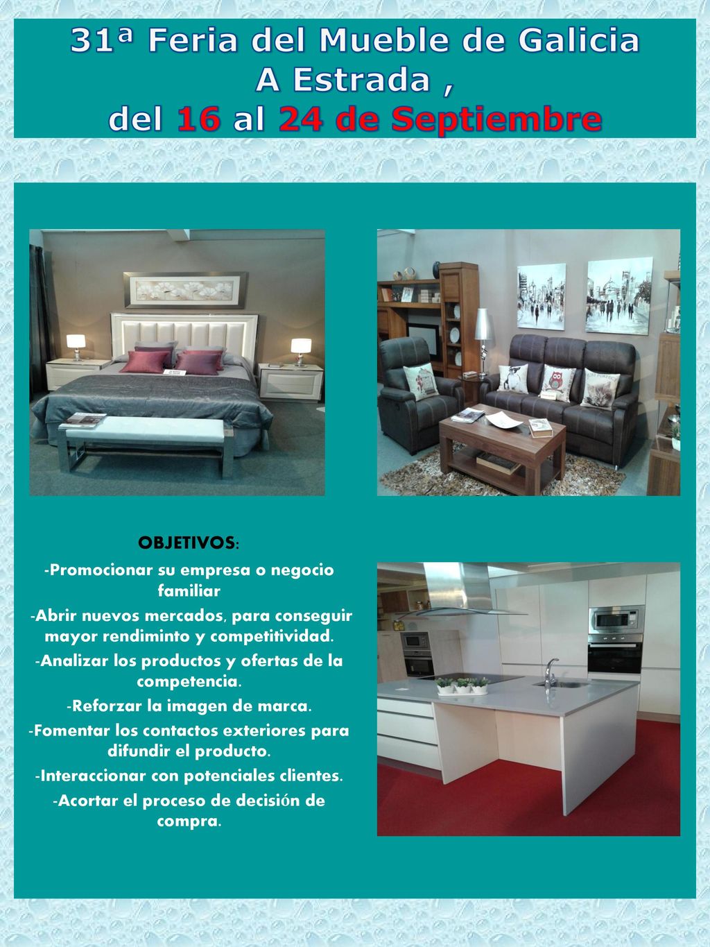 31ª Feria del Mueble de Galicia A Estrada , del 16 al 24 de Septiembre
