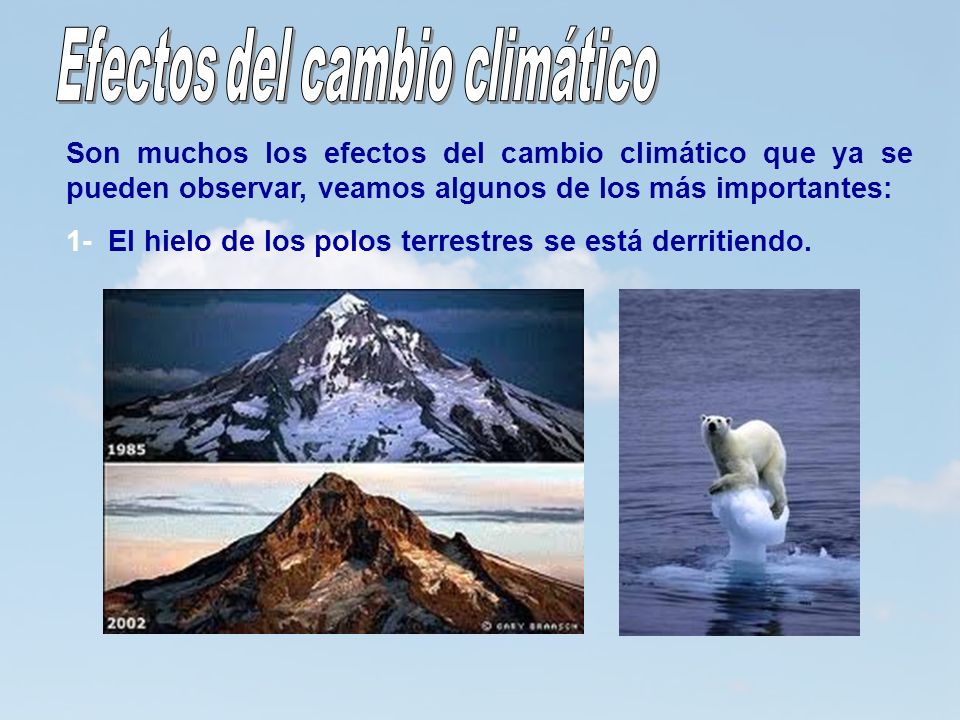 Efectos del cambio climático