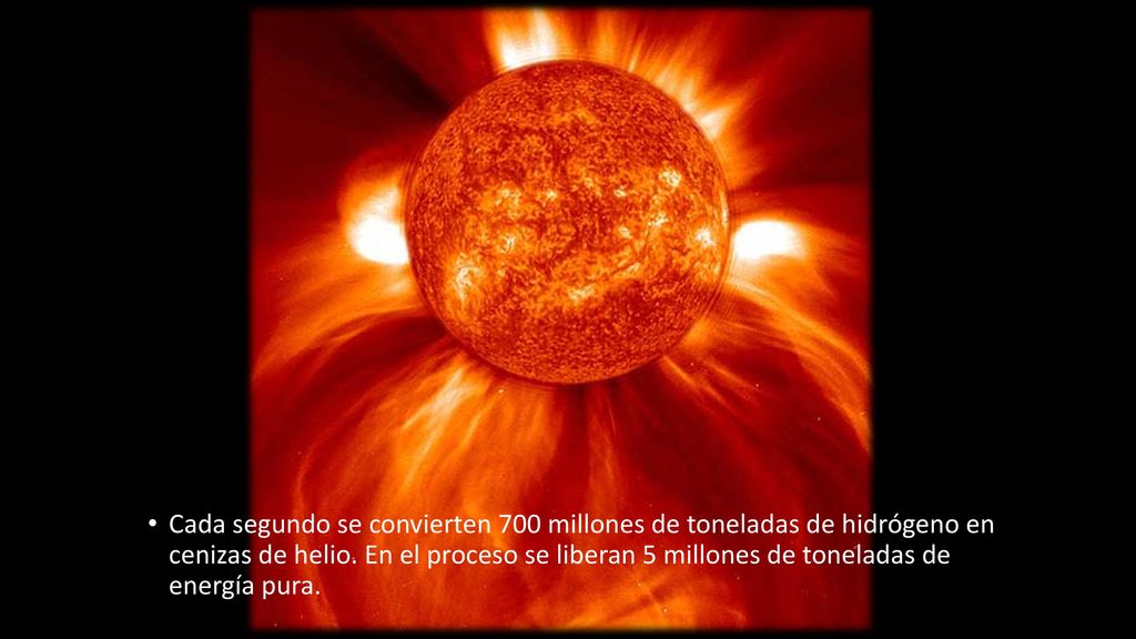 Cada segundo se convierten 700 millones de toneladas de hidrógeno en cenizas de helio.