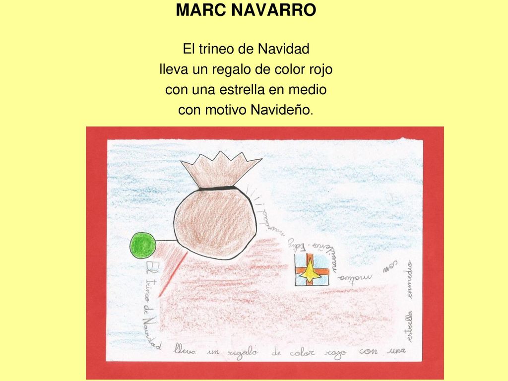 MARC NAVARRO El trineo de Navidad lleva un regalo de color rojo