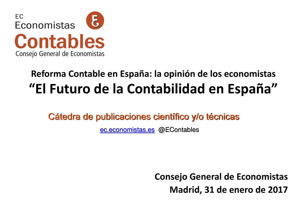 Consejo General de Economistas Madrid, 31 de enero de 2017
