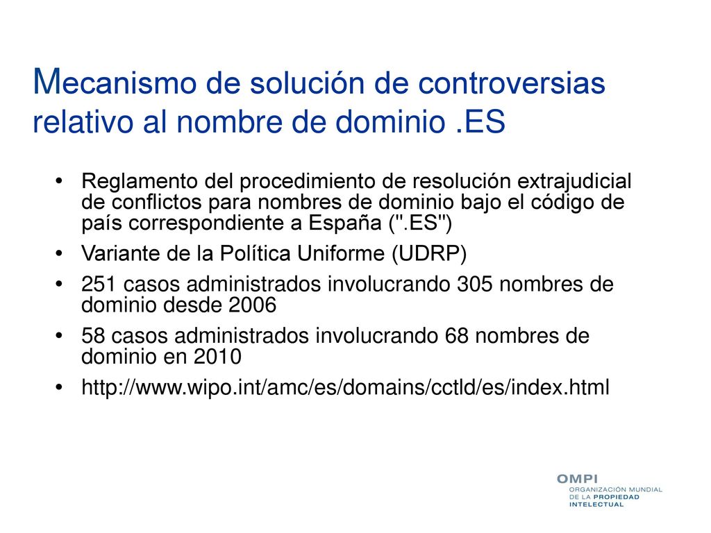 Mecanismo de solución de controversias relativo al nombre de dominio