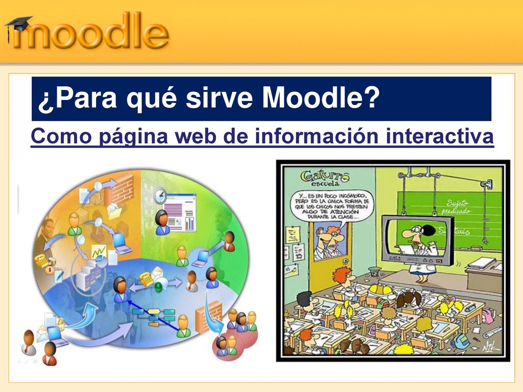 ¿Para qué sirve Moodle Como página web de información interactiva