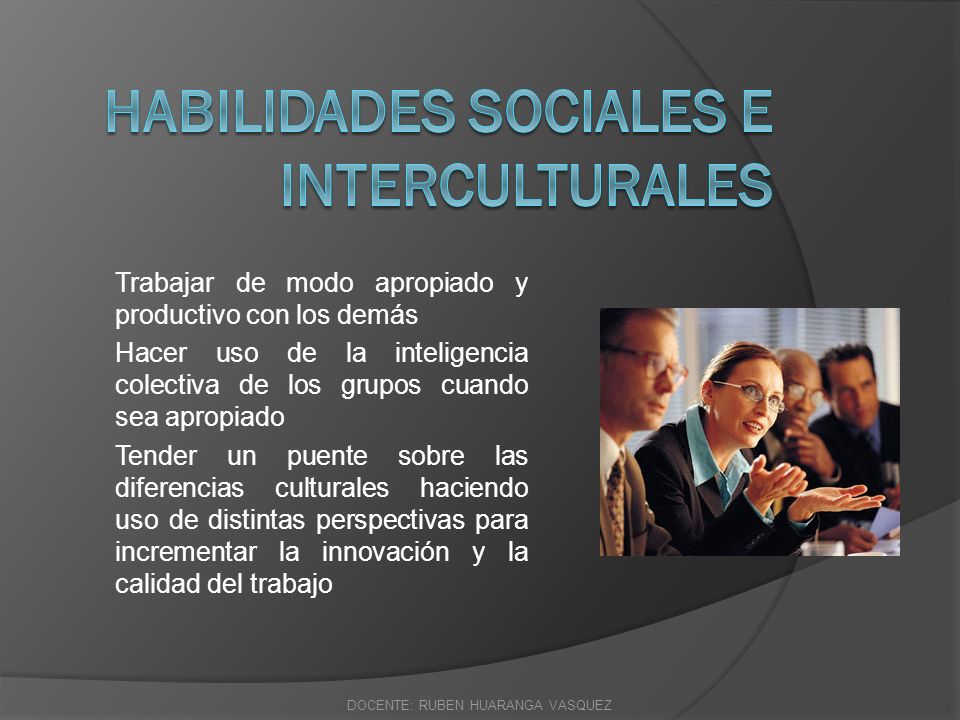 Habilidades sociales e interculturales