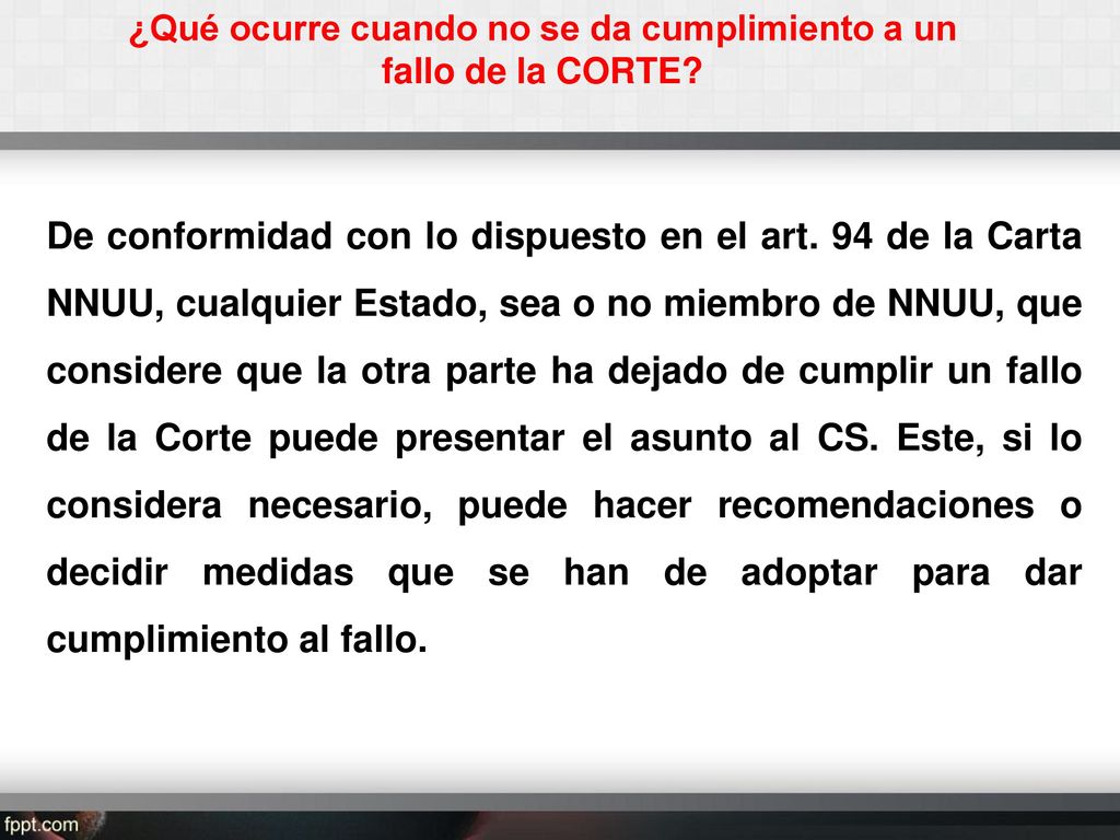 ¿Qué ocurre cuando no se da cumplimiento a un fallo de la CORTE