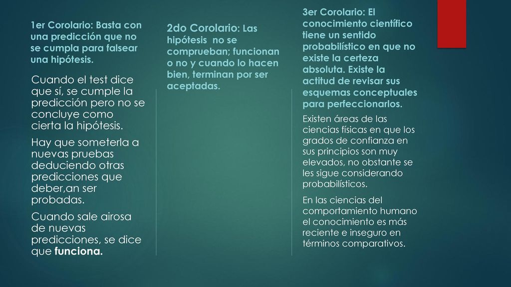 Cuando sale airosa de nuevas predicciones, se dice que funciona.