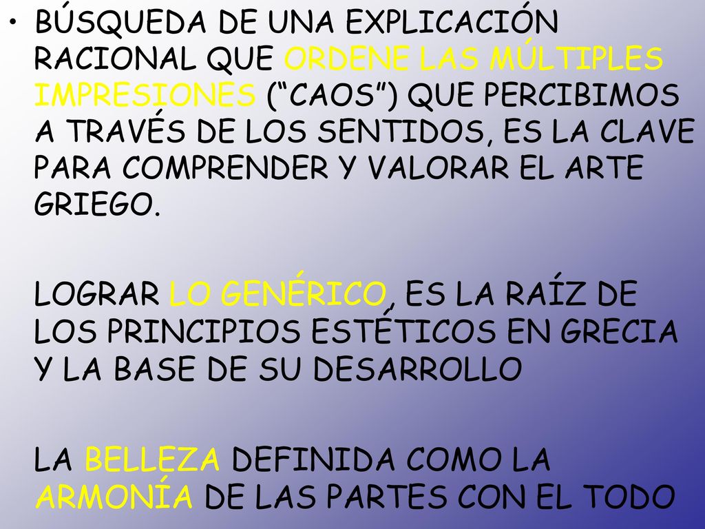 LA BELLEZA DEFINIDA COMO LA ARMONÍA DE LAS PARTES CON EL TODO