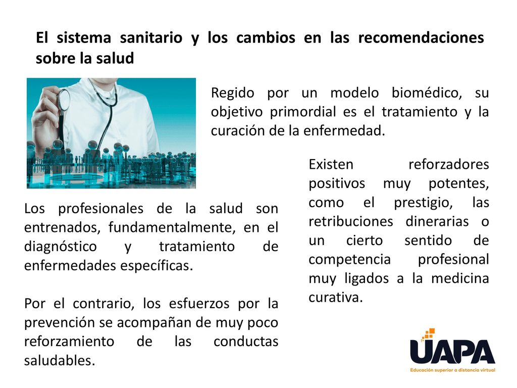 El sistema sanitario y los cambios en las recomendaciones sobre la salud