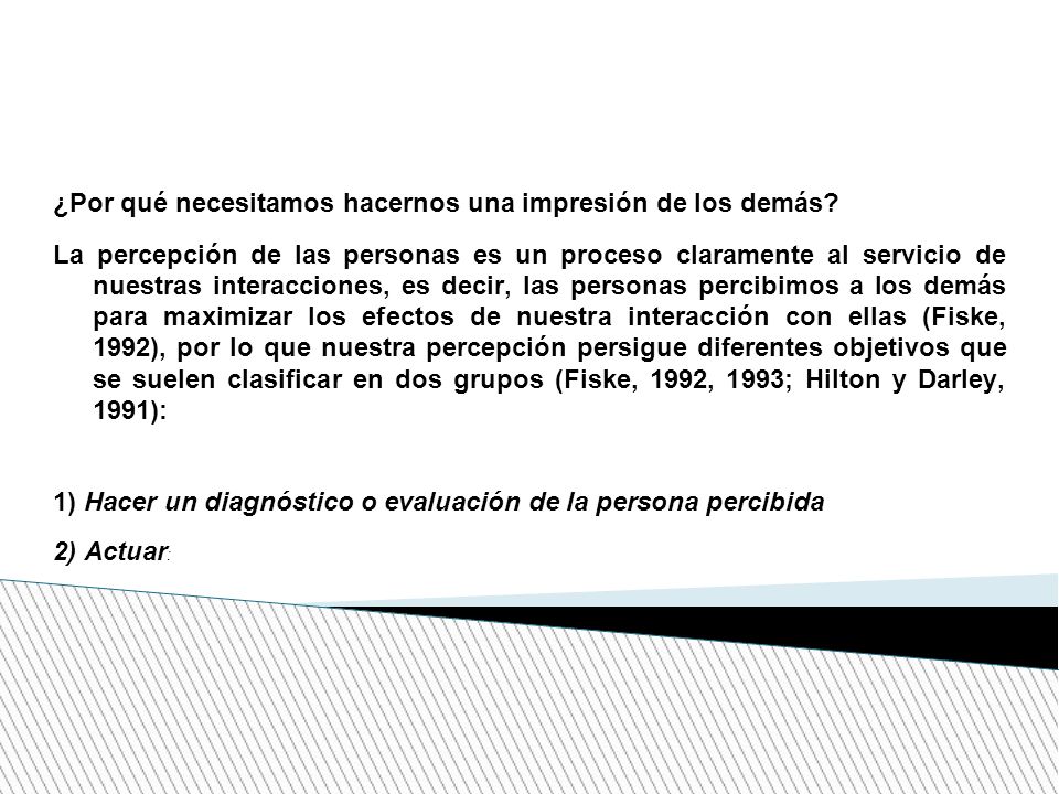 ¿Por qué necesitamos hacernos una impresión de los demás