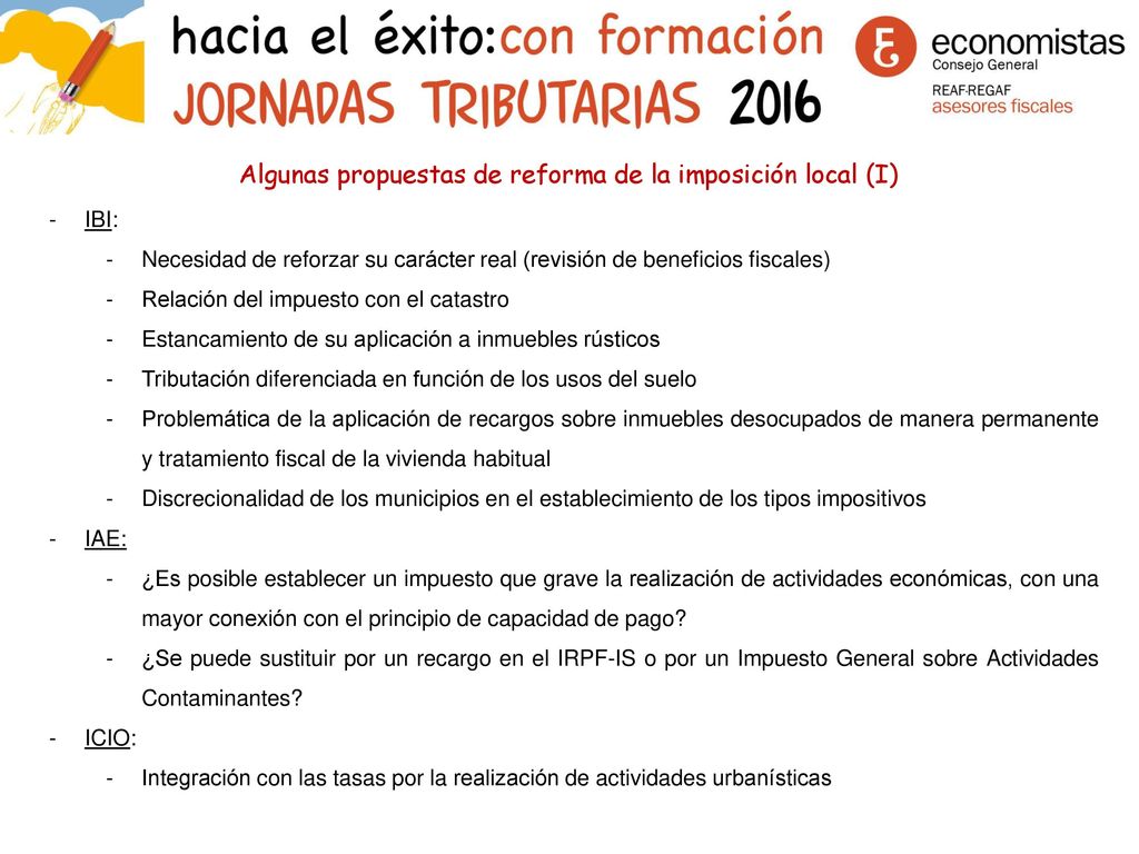 Algunas propuestas de reforma de la imposición local (I)