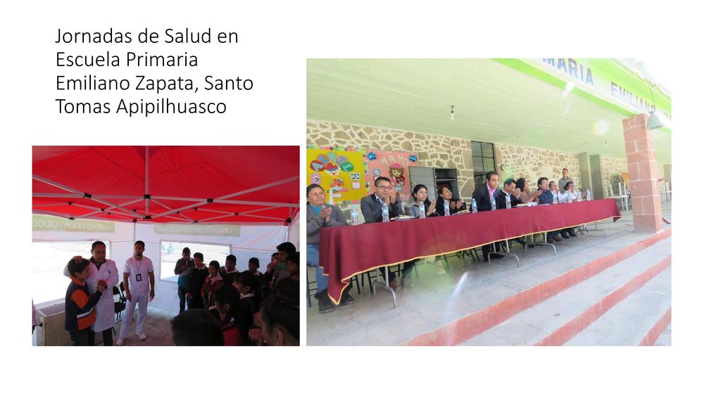 Jornadas de Salud en Escuela Primaria Emiliano Zapata, Santo Tomas Apipilhuasco