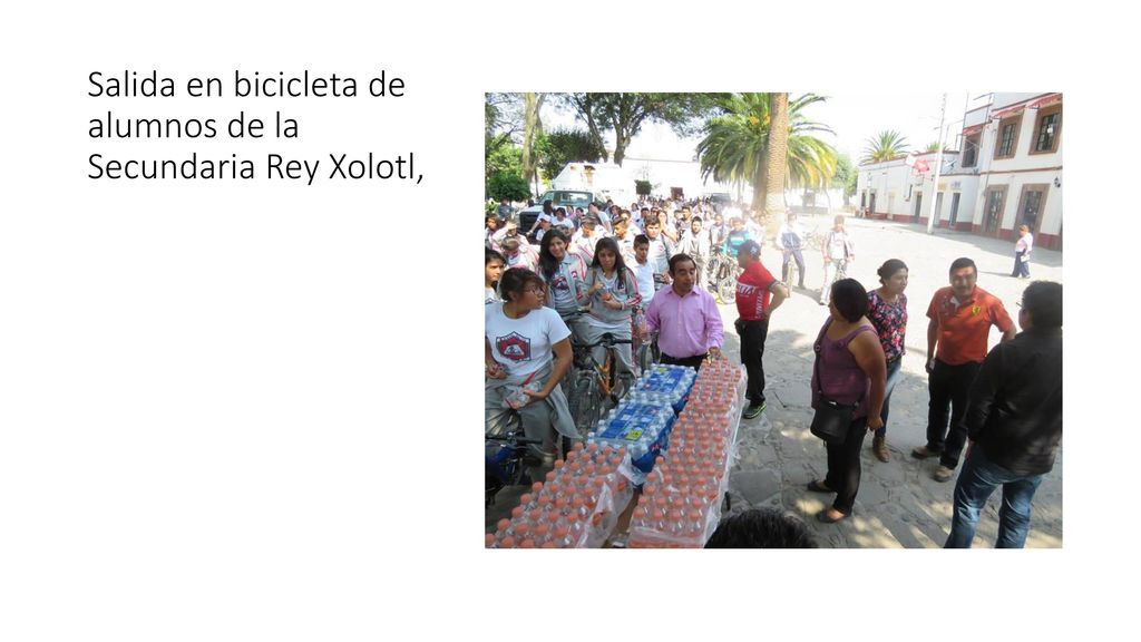 Salida en bicicleta de alumnos de la Secundaria Rey Xolotl,
